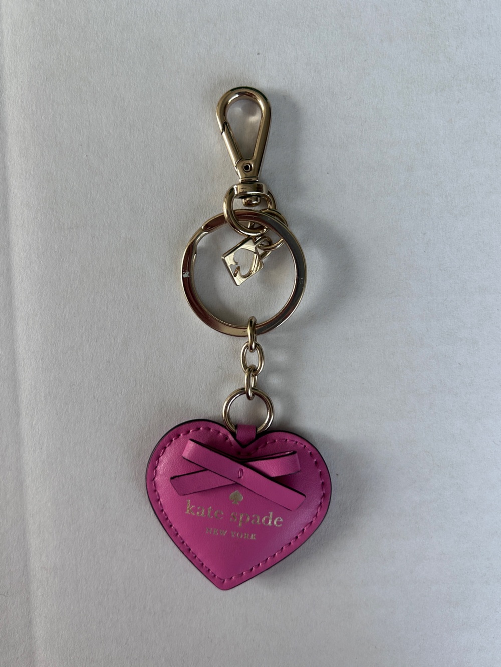 kate spade New York Pink Heart Keychain Charm